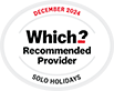 Which? Recommended Provider - Solo Holidays - December 2024